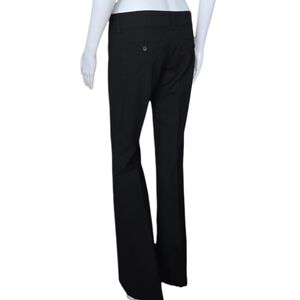RAVEN Deep Dark Brown Black Low Rise Wide Leg Lightweight Trousers Slacks Pant 4